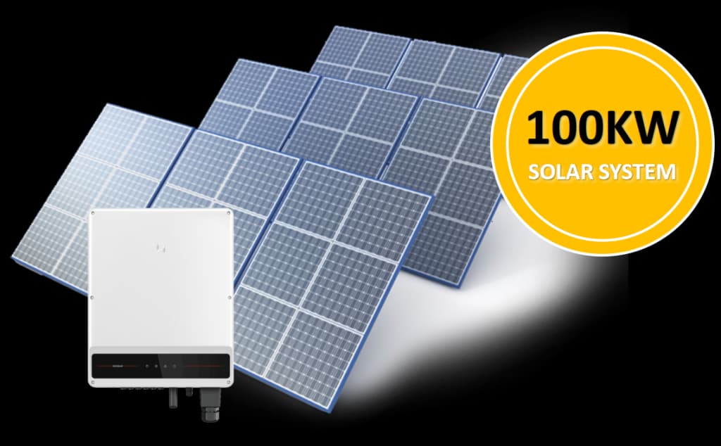 Example 100 kW commercial solar installation
