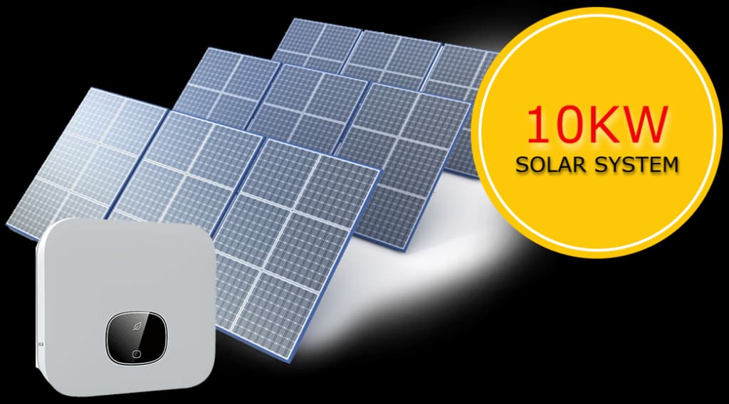 Example 10 kW rooftop solar installation