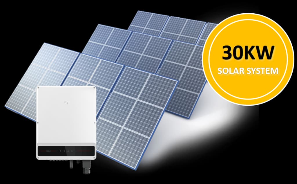 Example 30 kW commercial solar installation